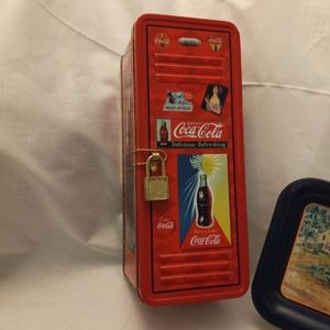 Collectable Coca-Cola locker tin